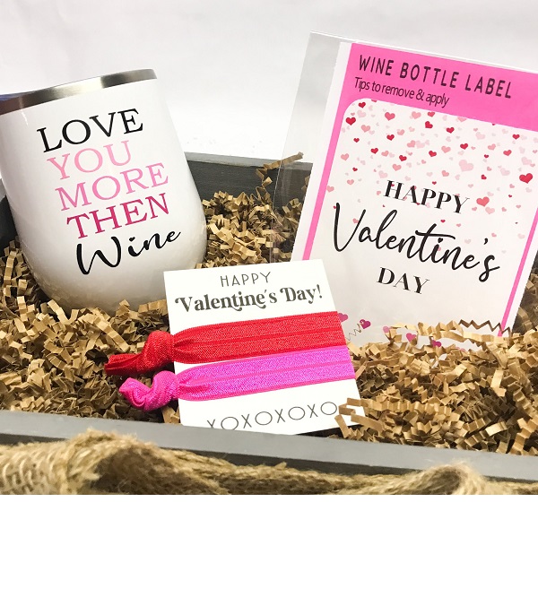 Happy Valentines Day wine label