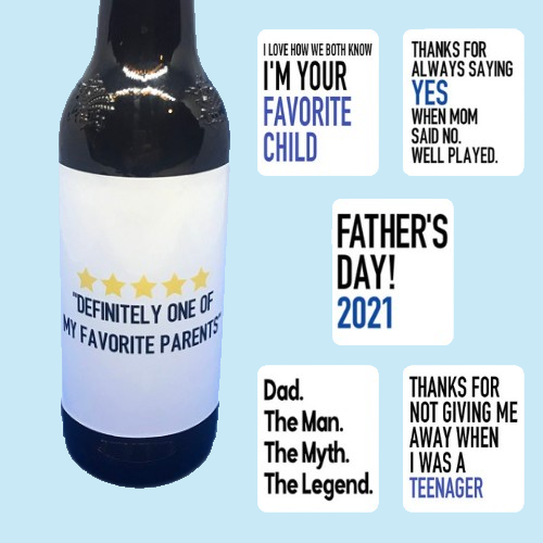 Beer Labels Gift Set, Funny Sayings for Father's Day, Patty B'zz