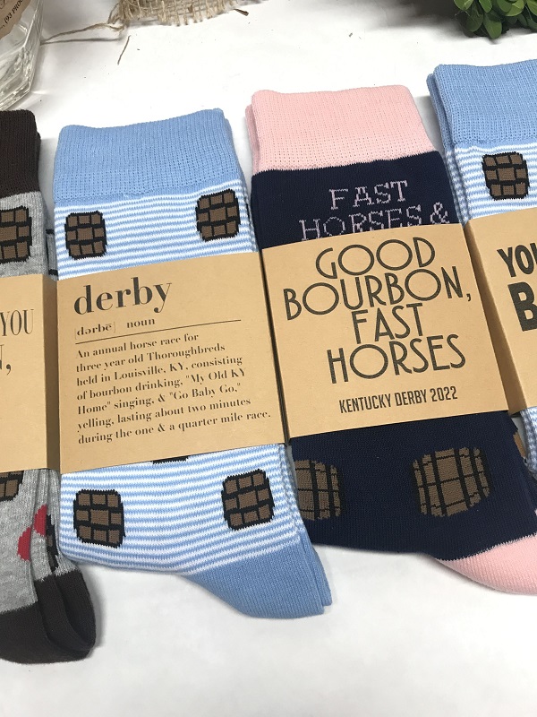 Bourbon Socks-with bourbon barrels, horses or ky state outline or cat paws