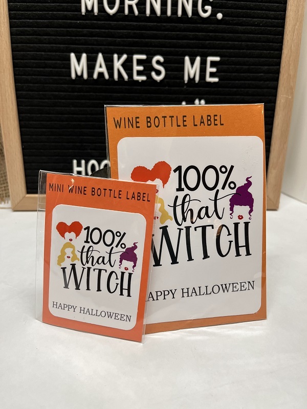 Hocus Pocus Wine Label-in your choice of size, mini or large to add a festive touch to your party