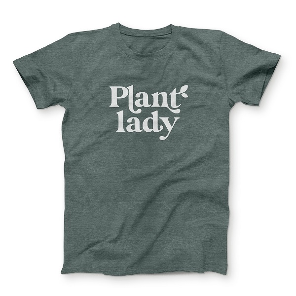 Plant Lady Tee Shirt-screen printed on super soft Bella+Canvas in forest heather