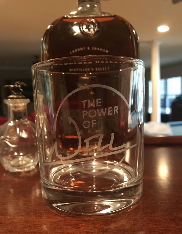 Bourbon Glass, The Power of Will-etched with The Power of Will logo