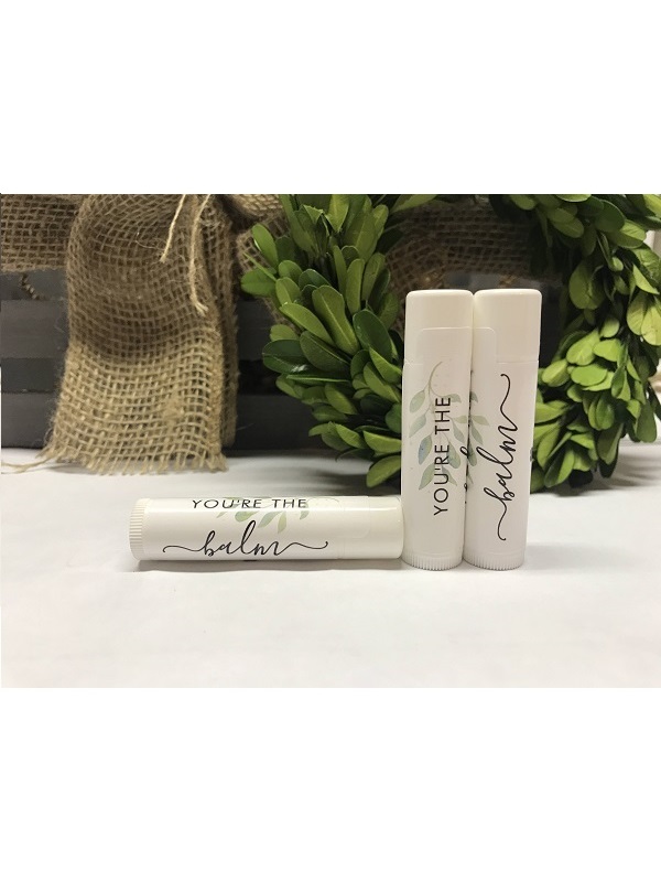 You're the Balm Wedding Favor-Lip balm personalized with Youre the Balm along with the couples names and date of wedding